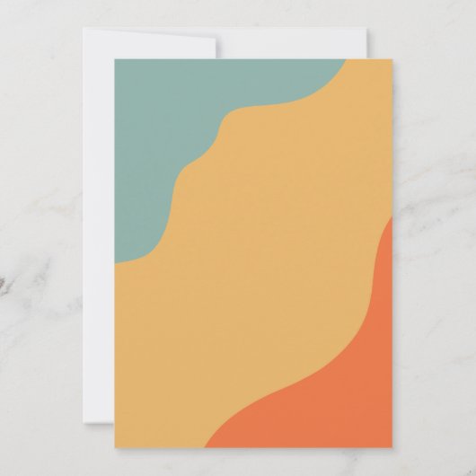 2つのGroovyレトロスワール2nd誕生日招待状 招待状 (裏面)