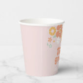 2つのGroovyレトロフローラ2nd誕生日紙カップ 紙コップ (右)