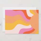 2つのGroovyレトロ写真2番目の誕生日 招待状 (裏面)