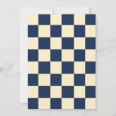 2つのGroovy少年2nd誕生日レトロ波曲線 招待状 (裏面)