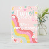 2つのGroovy第2誕生日招待状 招待状 (スタンド正面)