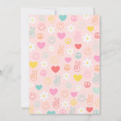 2つのGroovy第2誕生日招待状 招待状 (裏面)