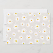 2つのGroovy第2誕生日第2レトロボホデイジーイン 招待状 (裏面)