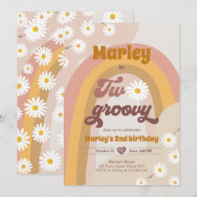 2つのGroovy第2誕生日第2レトロボホデイジーイン