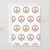 2つのGroovy誕生日レトロ絞り染め70sヒッピー 招待状 (裏面)