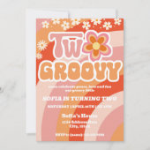 2つのGroovy誕生日 招待状 (正面)