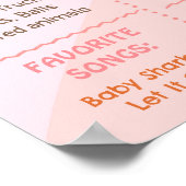 2つのGroovy 1つのレトロデイジー誕生日マイルストーン記号 ポスター (角)