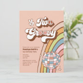 2つのGroovy 2nd誕生日パーティの招待状 招待状 (スタンド正面)