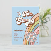2つのGroovy 2nd誕生日パーティの招待状 招待状 (スタンド正面)