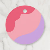 2つのGroovy 2nd誕生日パーティーレトロデイジーパーティー フェイバータグ (裏面)