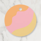 2つのGroovy 2nd誕生日パーティーレトロデイジーパーティー フェイバータグ (裏面)