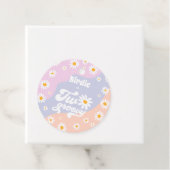 2つのGroovy 2nd誕生日パーティーレトロデイジーパーティー フェイバータグ (インサイチュ)