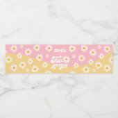 2つのGroovy 2nd誕生日パーティーレトロデイジーパーティー ペットボトルラベル (シングルラベル)