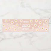 2つのGroovy 2nd誕生日パーティーレトロデイジーパーティー ペットボトルラベル (シングルラベル)