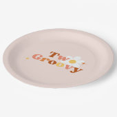 2つのGroovy 2nd誕生日パーティー ペーパープレート (アングル)