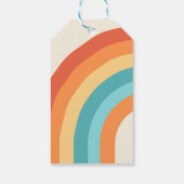2つのGroovy Babeレトロレインボー2nd誕生日パーティー ギフトタグ (裏面)