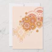 2つのGroovy BohoフローラGroovy 2nd誕生日パーティー 招待状 (裏面)