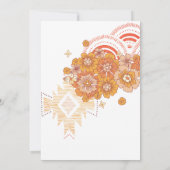 2つのGroovy BohoフローラGroovy 2nd誕生日パーティー 招待状 (裏面)