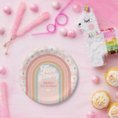 2つのGroovy Bohoレトロデイジー2nd誕生日パーティー ペーパープレート (パーティー)