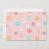 2つのGroovy Bohoレトロ2nd誕生日招待状 招待状 (裏面)