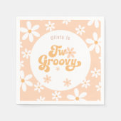 2つのGroovy Boho Arch 2nd誕生日招待状 スタンダードカクテルナプキン (正面)