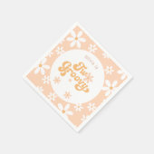 2つのGroovy Boho Arch 2nd誕生日招待状 スタンダードカクテルナプキン (角)