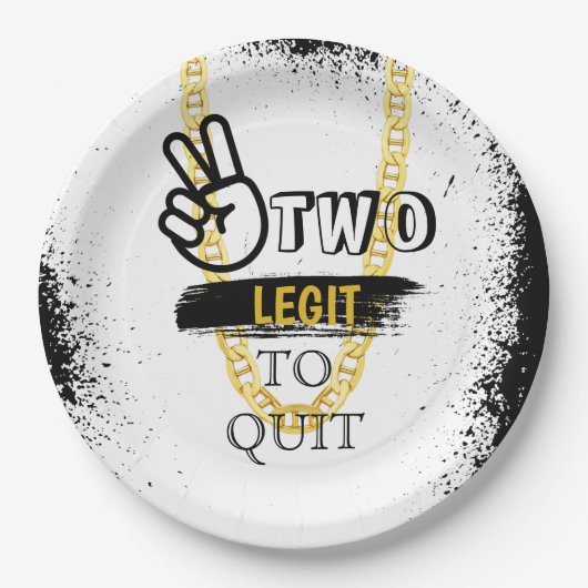 2つのLEGITから2番目やめのバースディア紙プレート ペーパープレート (正面)