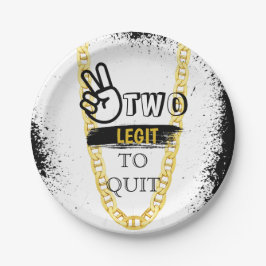 2つのLEGITから2番目やめのバースディア紙プレート ペーパープレート