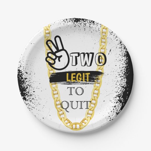 2つのLEGITから2番目やめのバースディア紙プレート ペーパープレート (正面)