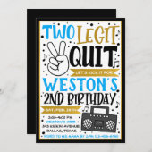 2つのLegitにやめ招待状、2番目の誕生日招待状 招待状 (正面/裏面)