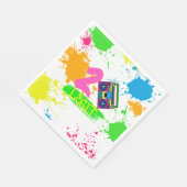 2つのLEGITやめから2番目のバースデーカラフル スタンダードランチョンナプキン (角)