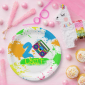 2つのLEGITやめから2番目のバースデーカラフル ペーパープレート (パーティー)