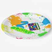 2つのLEGITやめから2番目のバースデーカラフル ペーパープレート (アングル)