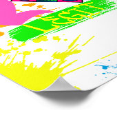 2つのLEGITやめから2番目のバースデーカラフル ポスター (角)