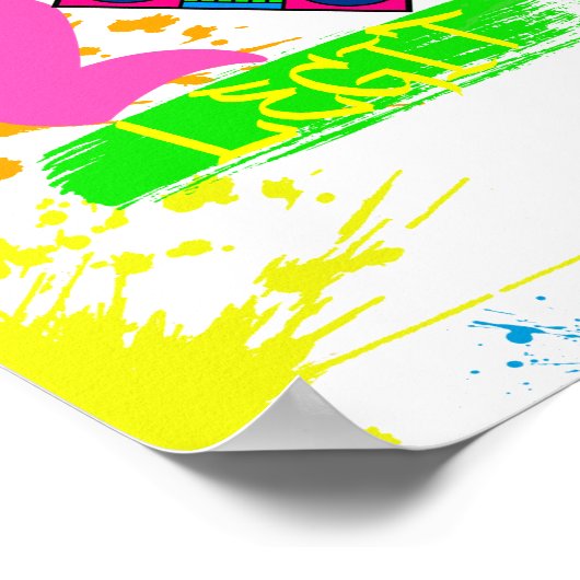 2つのLEGITやめから2番目のバースデーカラフル ポスター (角)