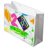 2つのLEGITやめから2番目のバースデーカラフル ラージペーパーバッグ (正面アングル)