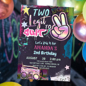 2つのLegitやめから2番目の誕生日90sヒップホップパーティーI 招待状