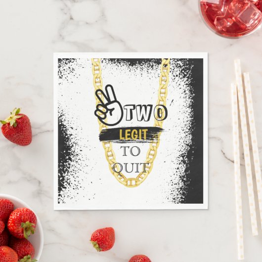 2つのLEGITやめから2番目の誕生日 スタンダードランチョンナプキン (インサイチュ)