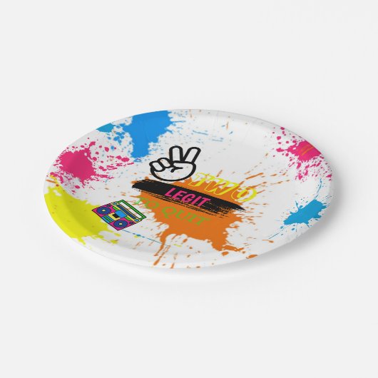 2つのLEGITやめから2番目の誕生日 ペーパープレート (アングル)