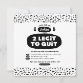 2つのLegit To、90sやめヒップホップ誕生日 招待状 (正面)