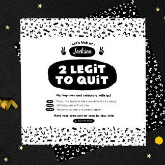 2つのLegit To、90sやめヒップホップ誕生日 招待状