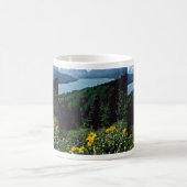 2つのmedicine湖-氷河国民Paの花 コーヒーマグカップ (中央)