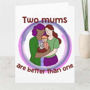 2つのMumは1つのレズビアンの子育てLGBよりも優れている カード