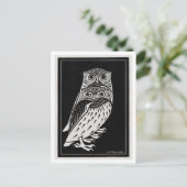 2つのOwlsヴィンテージイラストレーション ポストカード (スタンド正面)