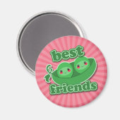 2つのPEASの友最高の達 マグネット (正面/裏面)