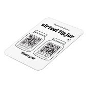 2つのQRコードを持つ仮想チップJAR マグネット (左側)