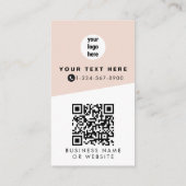 2つのQRコード2ビジネスロゴおよび2ピ連絡ンク 名刺 (裏面)