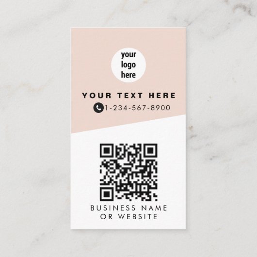 2つのQRコード2ビジネスロゴおよび2ピ連絡ンク 名刺 (裏面)