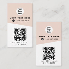 2つのQRコード2ビジネスロゴおよび2ピ連絡ンク 名刺