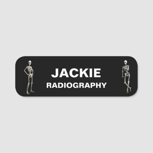 2つのSkeletons Radynamy Black Nameタグ 名札 (正面)